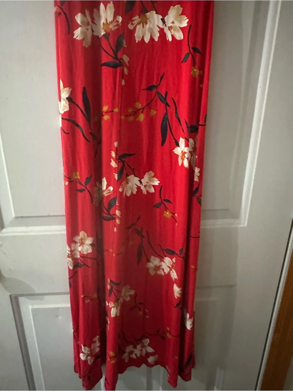 Old Navy Red Floral Tank Maxi Dress Scoop Neck. Size small. - Picture 7 of 11